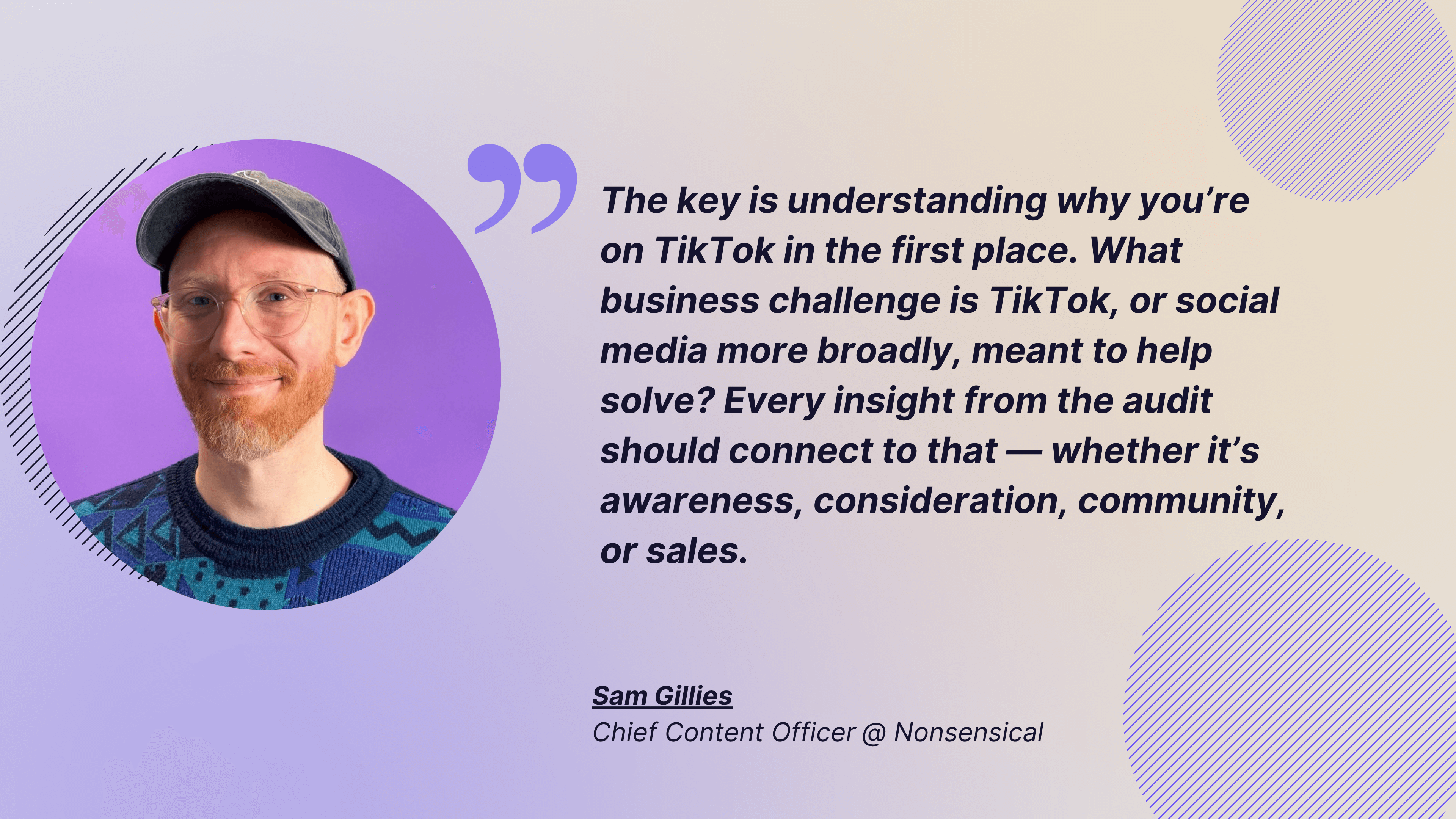sam quote about tiktok goals
