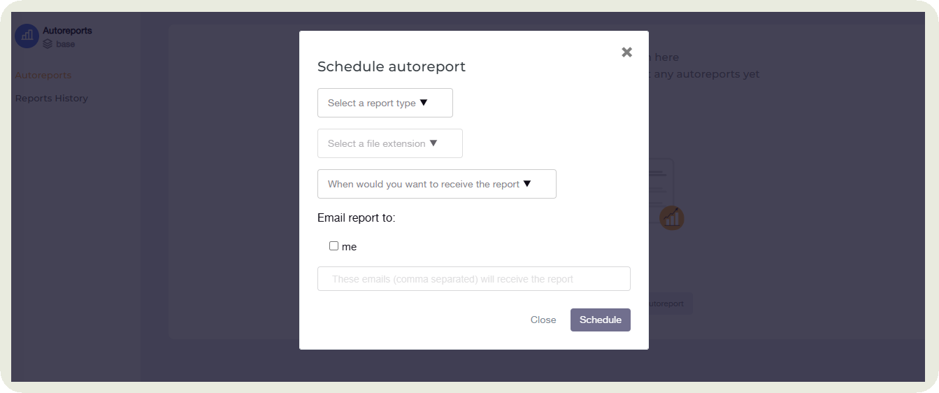 social media reports scheduling