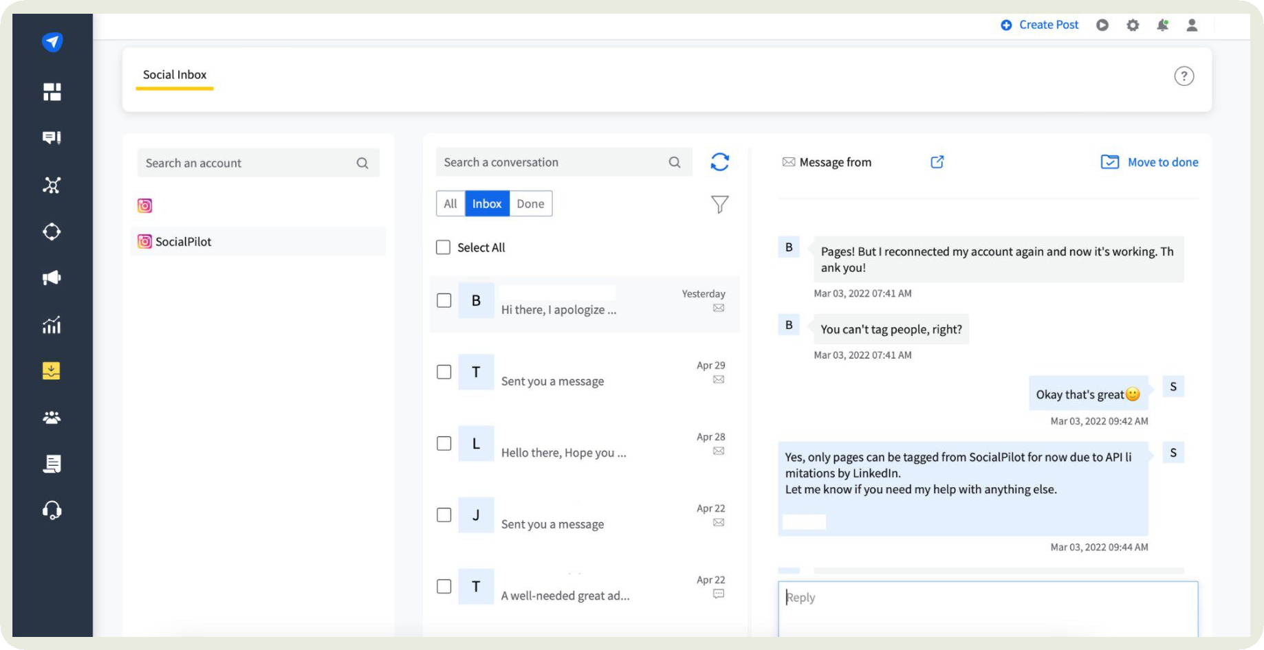 social pilot dashboard
