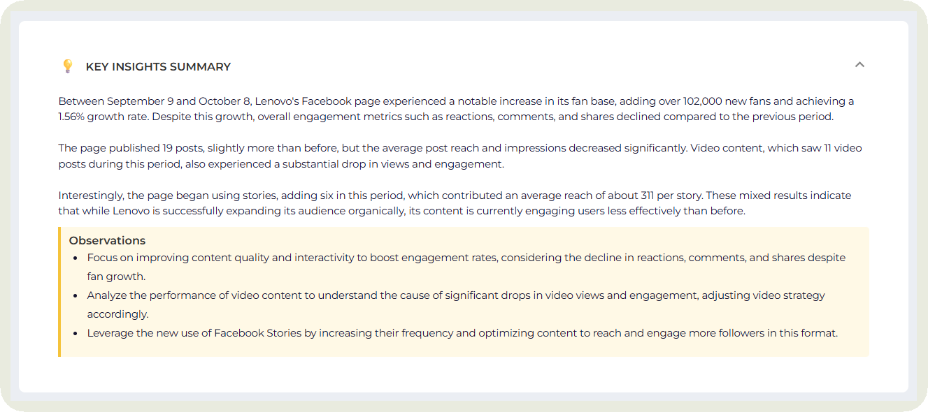 socialinsider executive summary feature