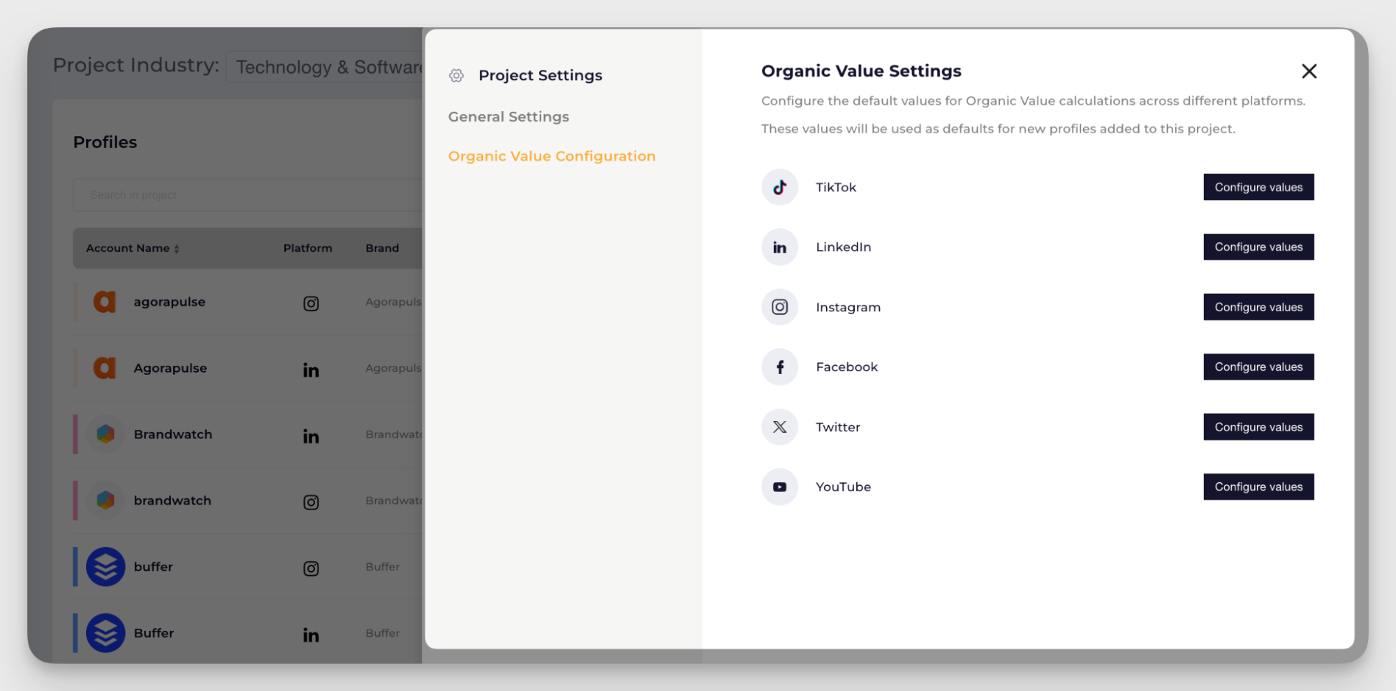 socialinsider organic value feature
