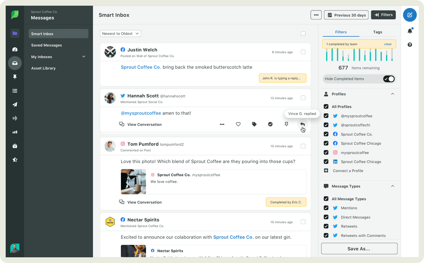 sprout social dashboard