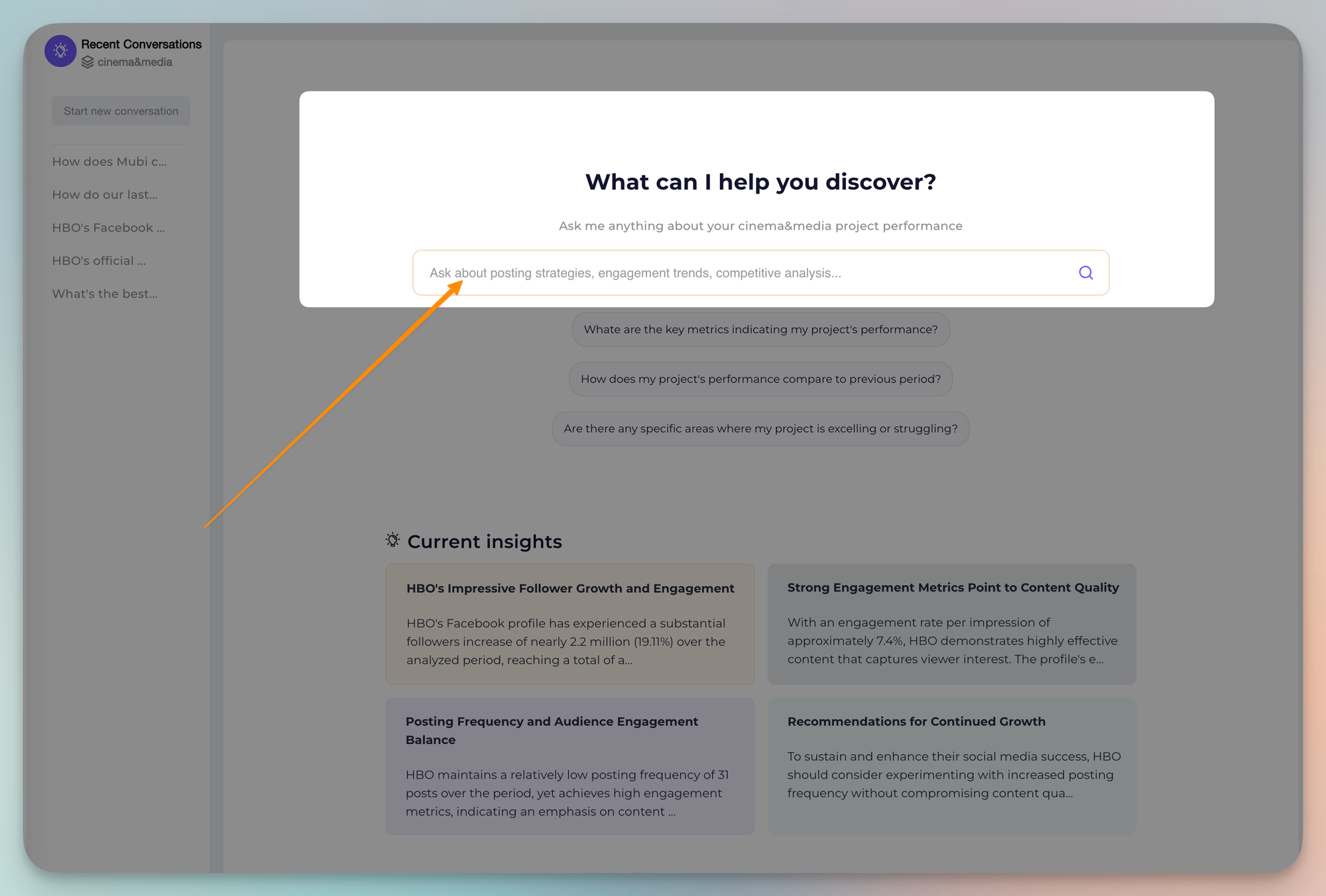 Socialinsider AI: ask your question