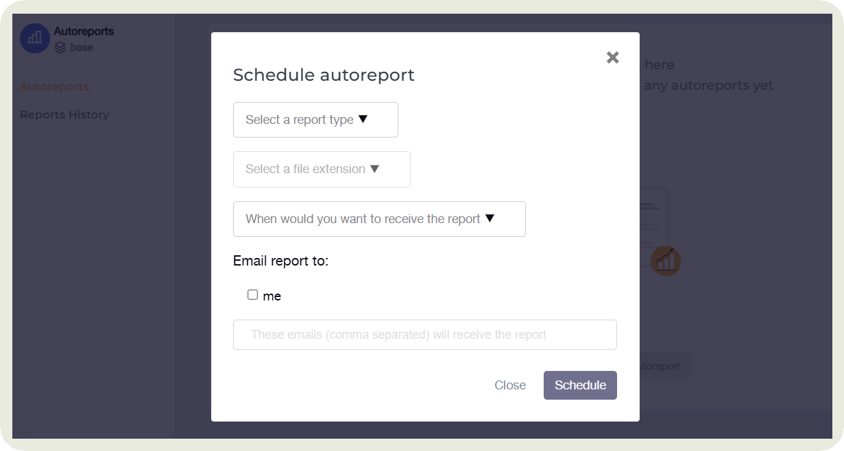 automated reporting scheduling with socialinisder