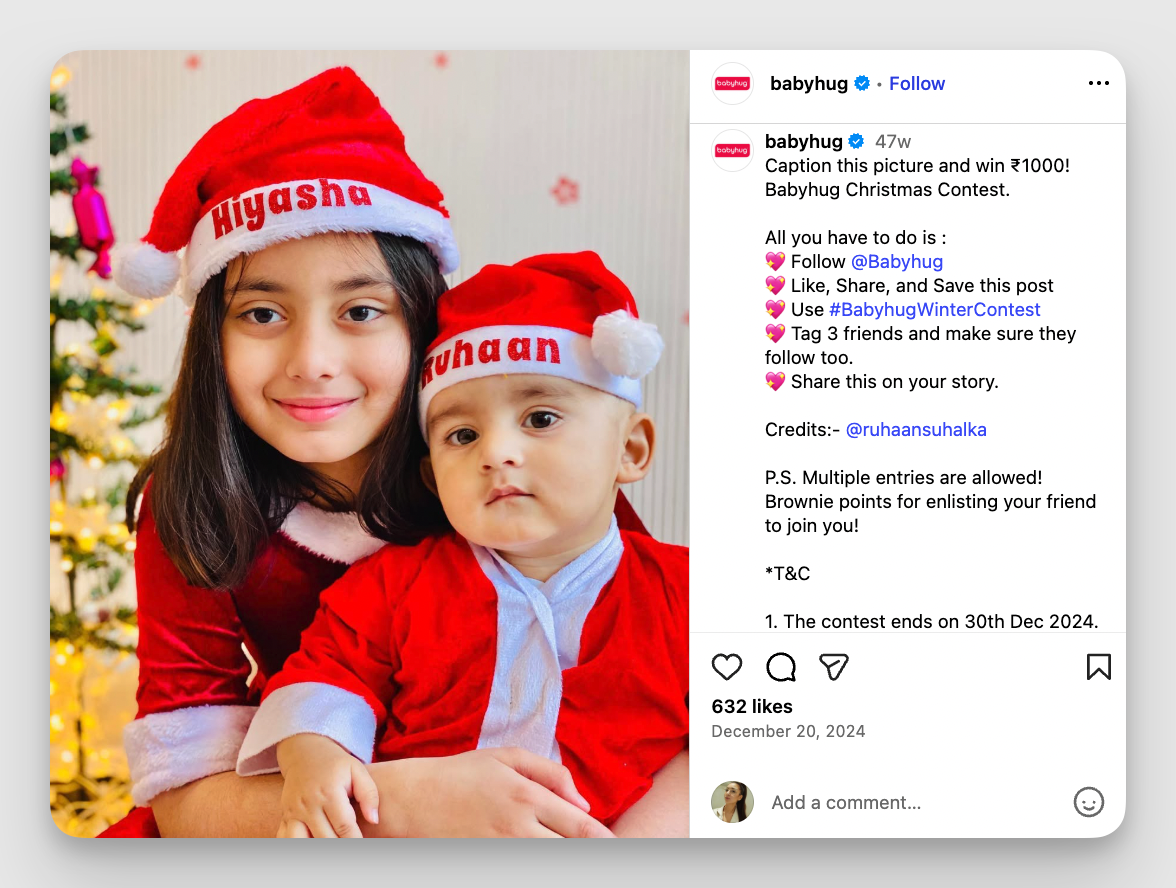 caption this christmas post idea