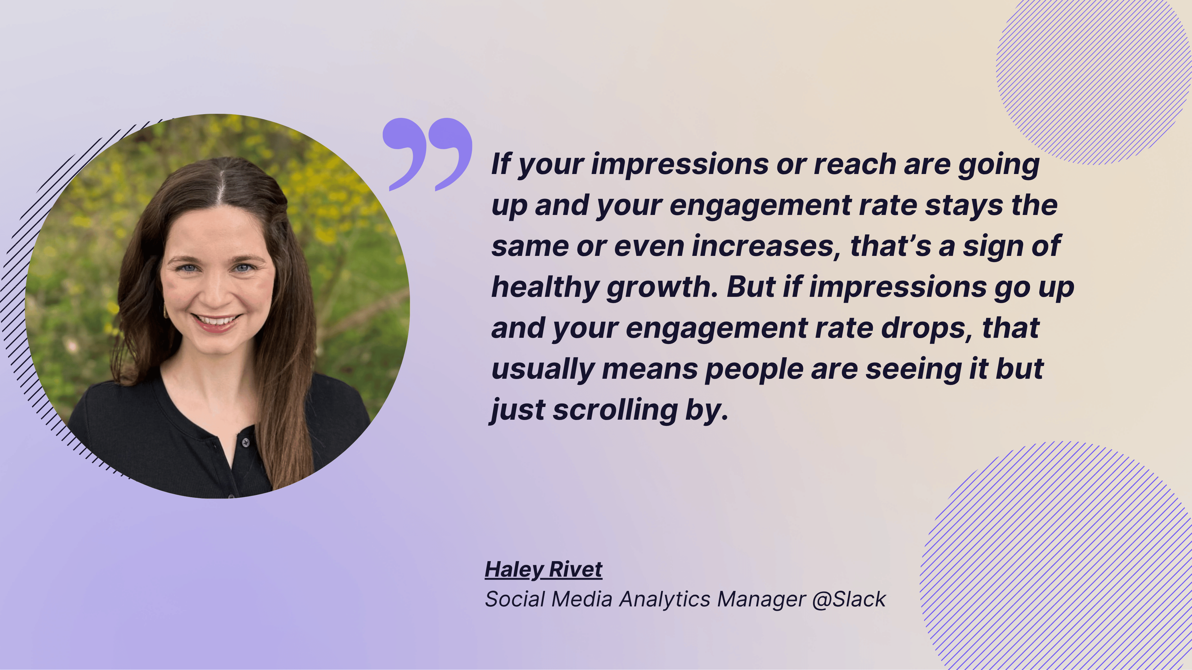 haley rivet quote about metrics