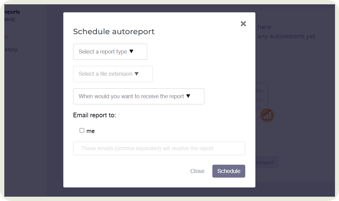 socialinsider autoreporting scheduling feature