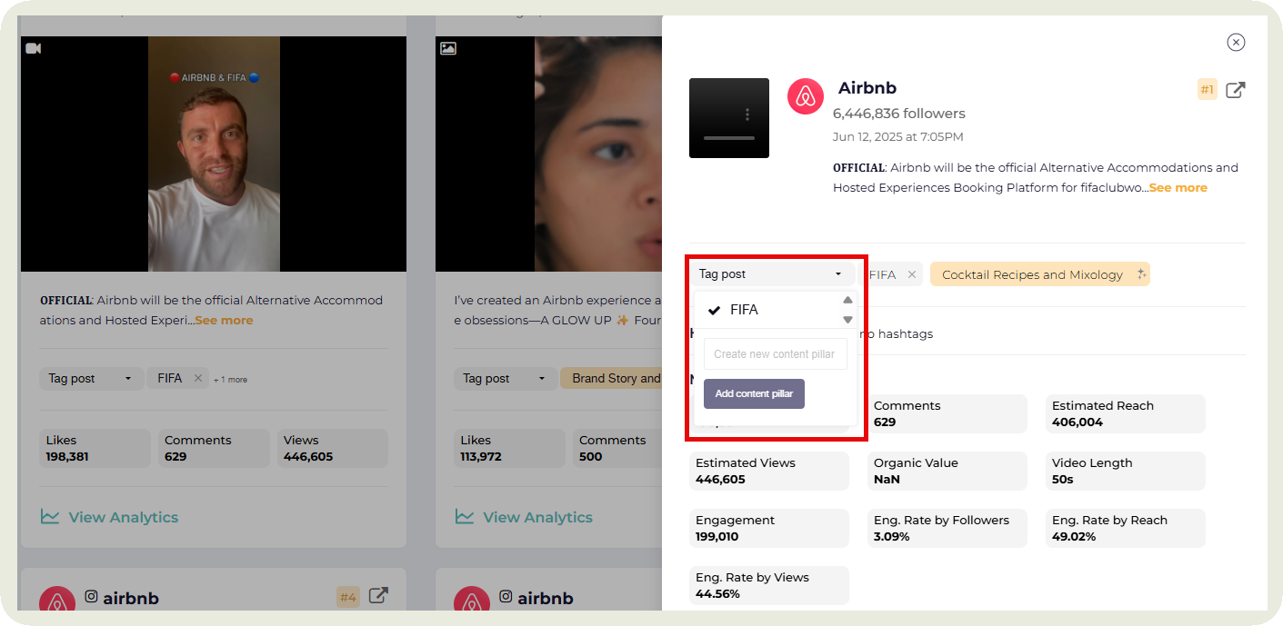 socialinsider content tagging