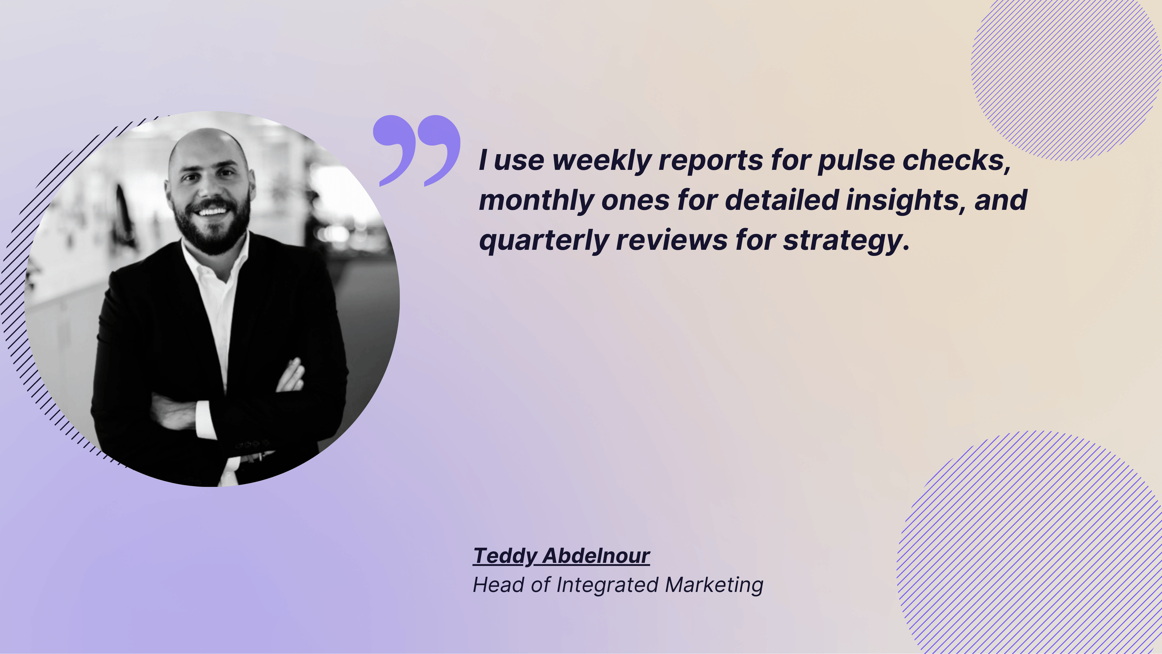 teddy quote about reporting frequency