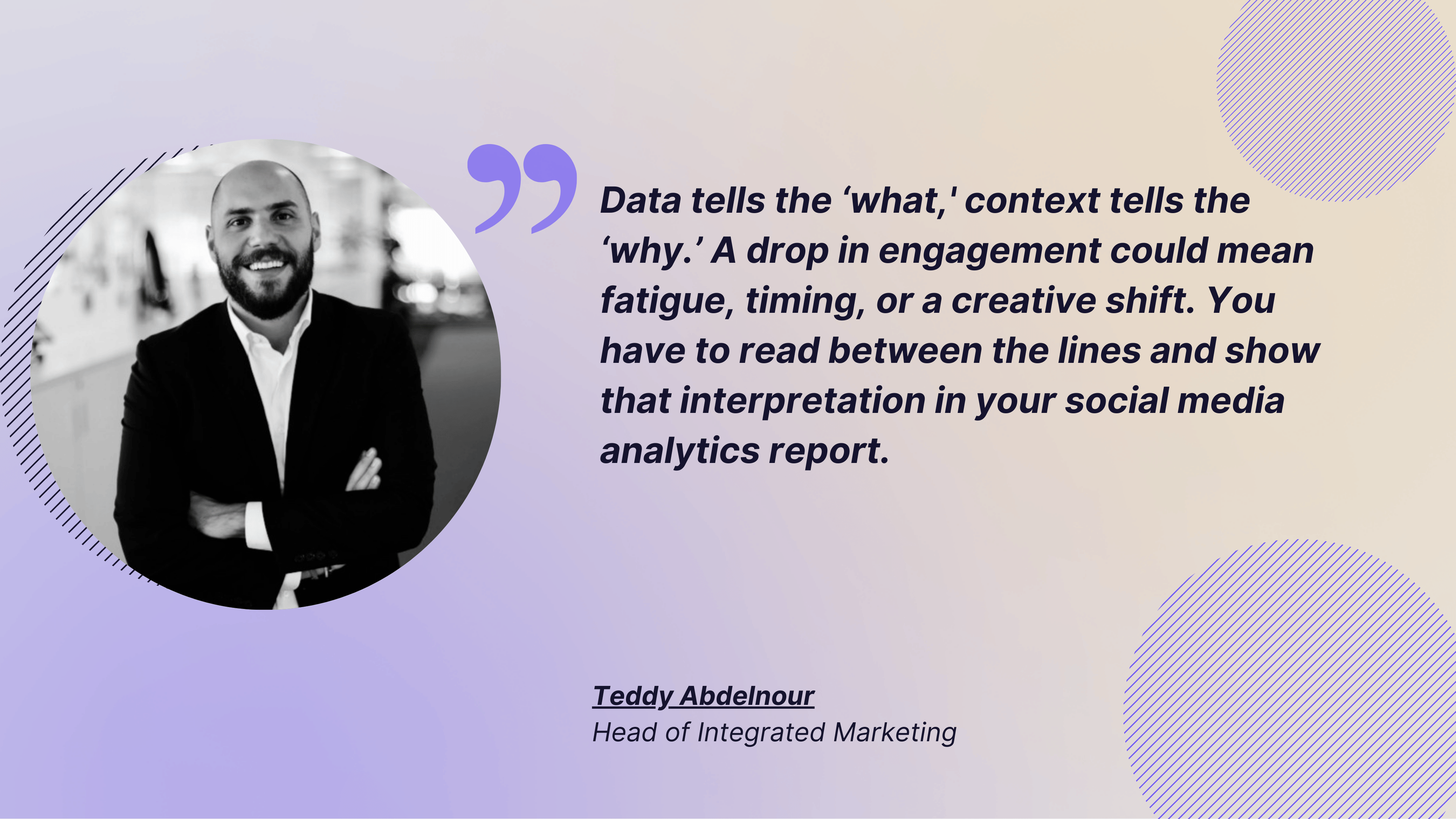 teddy quote about social media data analysis