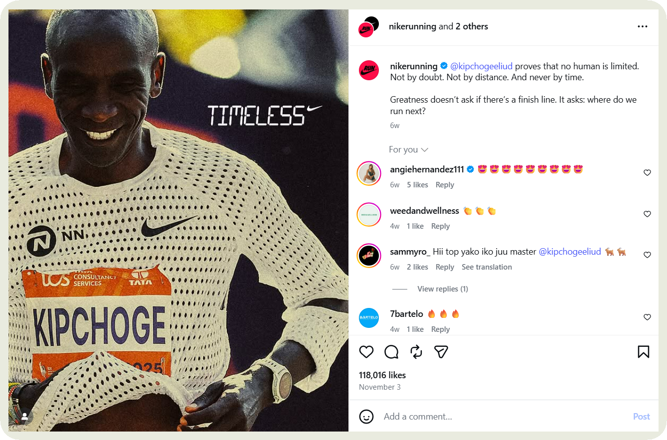 nike instagram post example