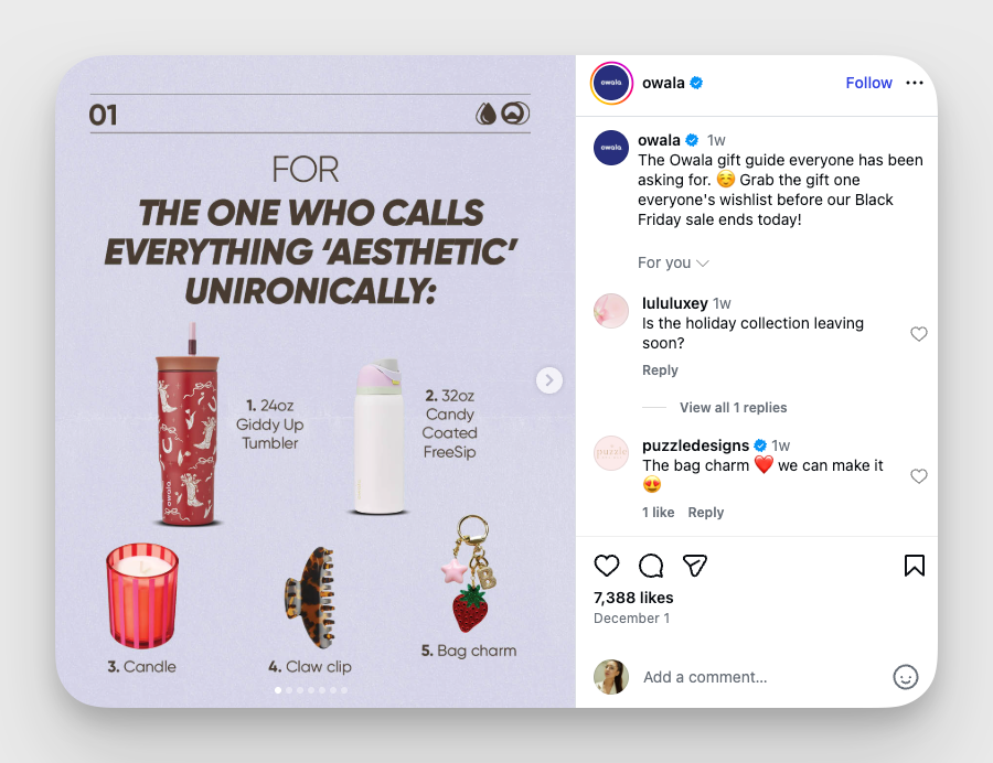 owala instagram post