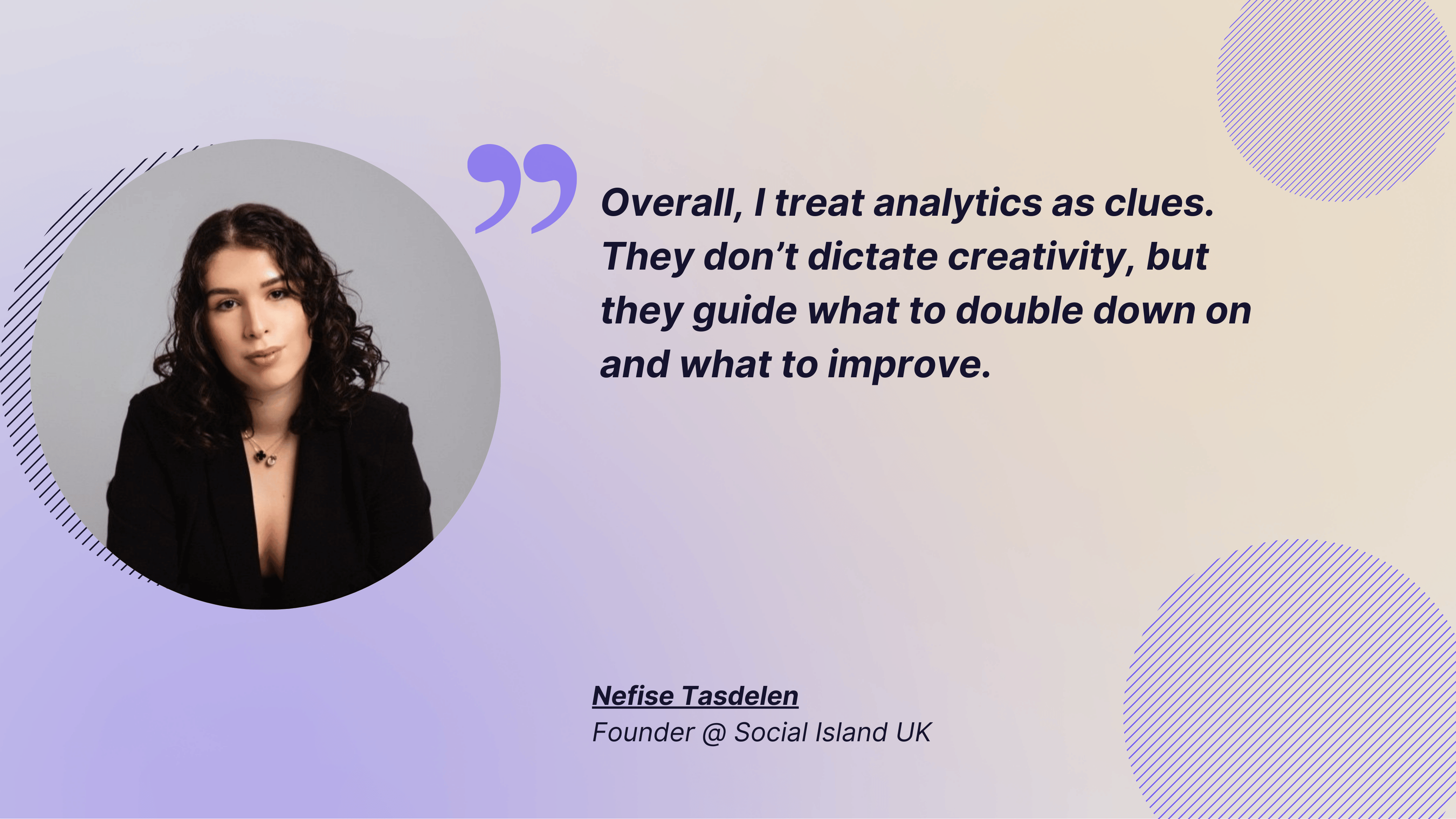 quote from nefise about social media analytics