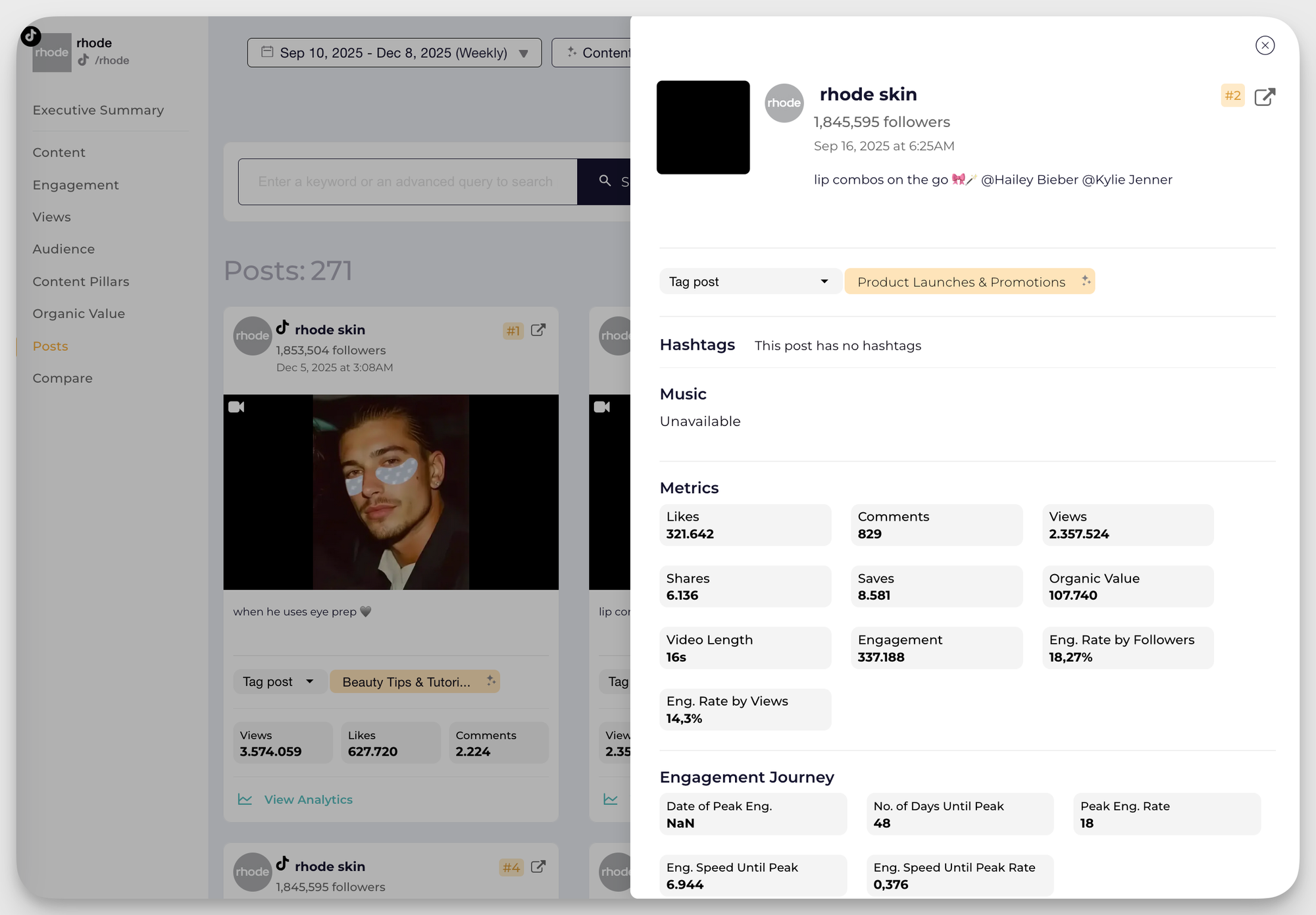 rhode tiktok performance