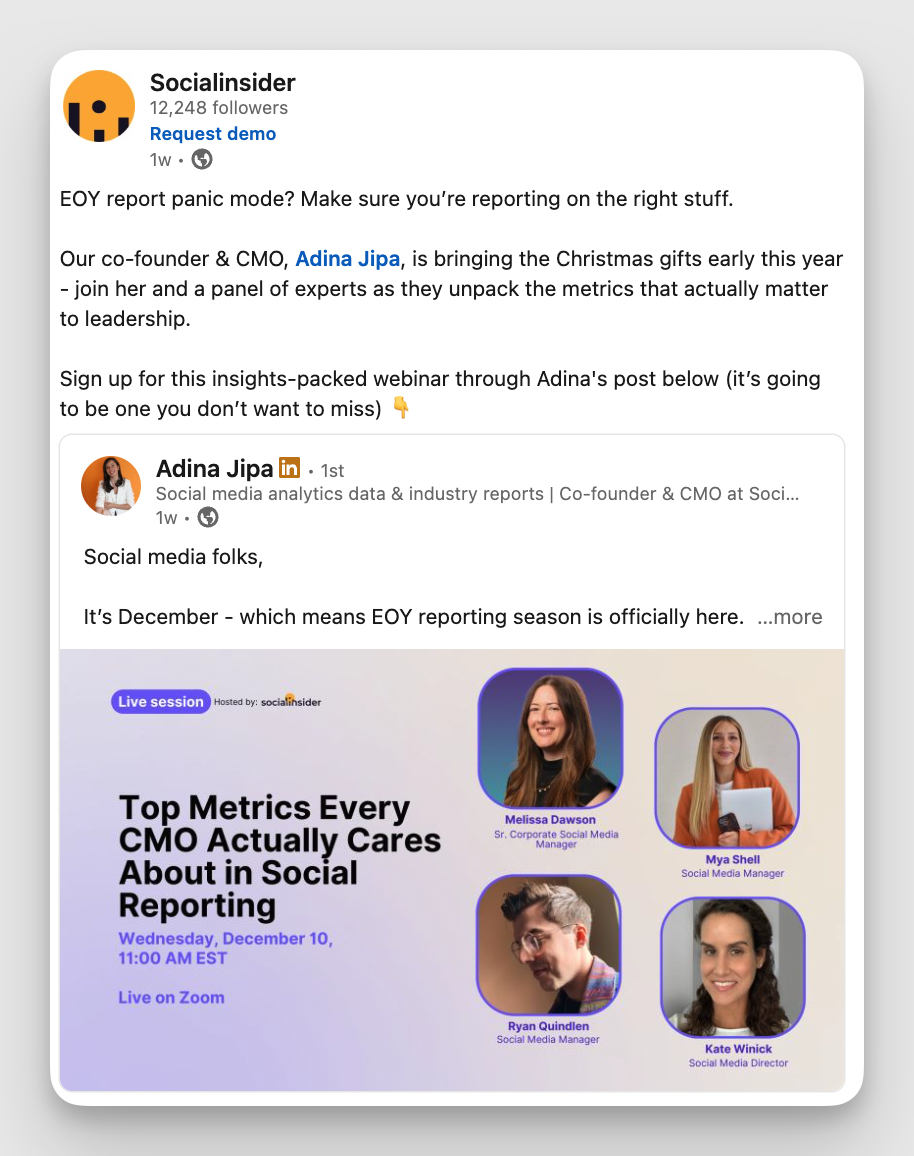 socialinsider webinar example