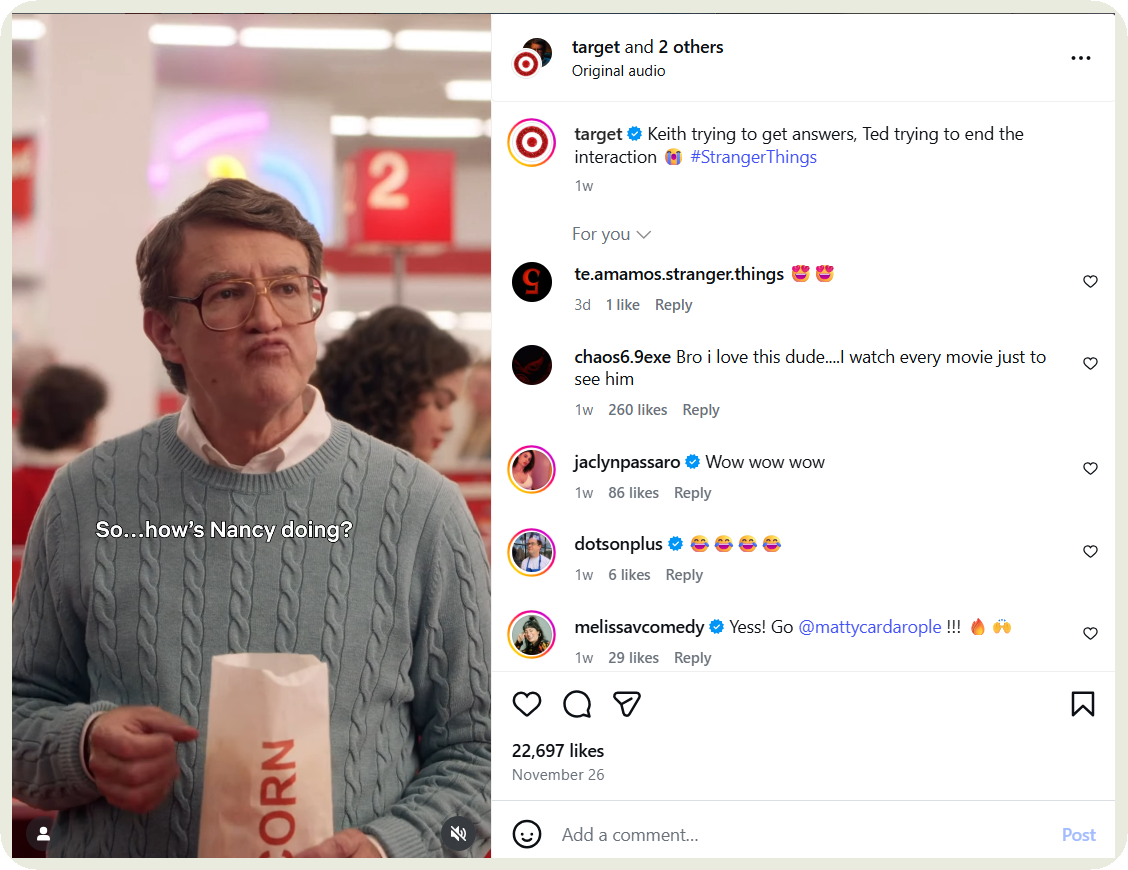 target instagram post example