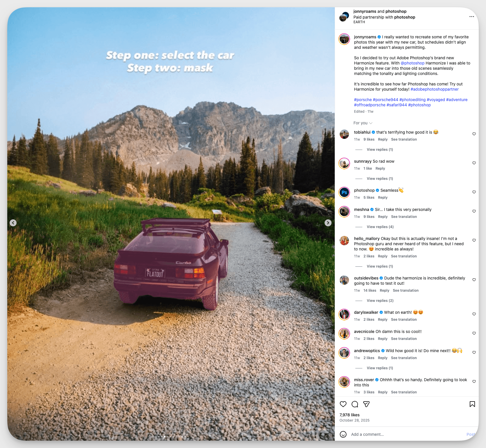 adobe instagram carousel example