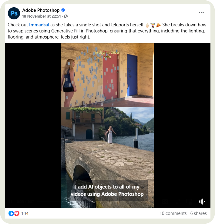 adobe photoshop facebook post