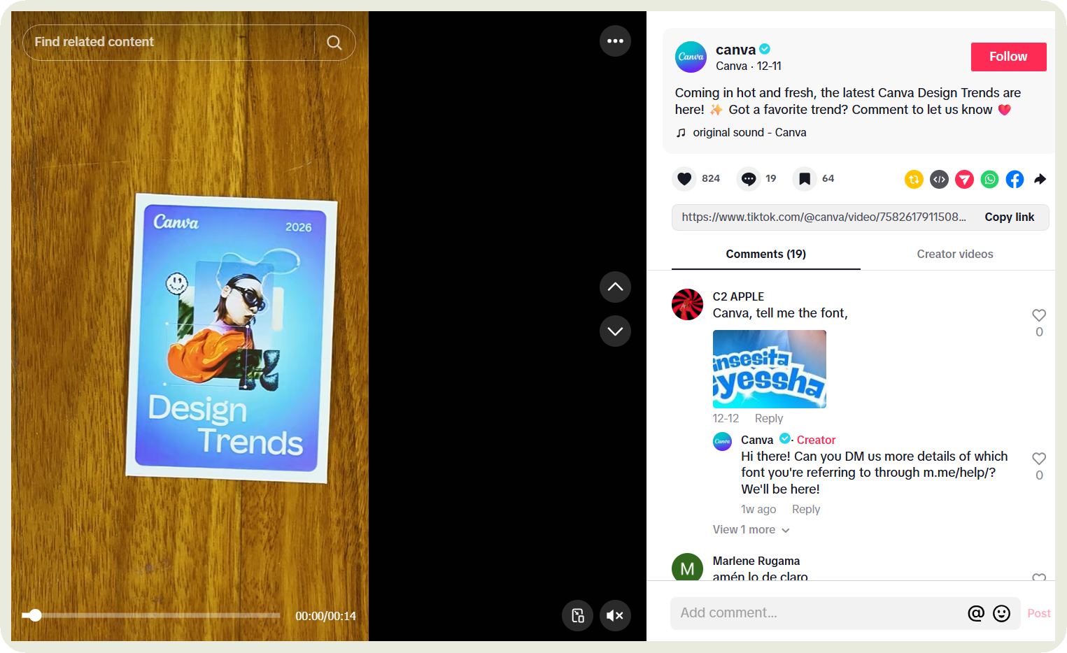 canva tiktok example