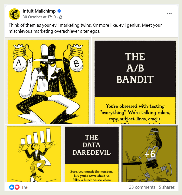 mailchimp facebook post example