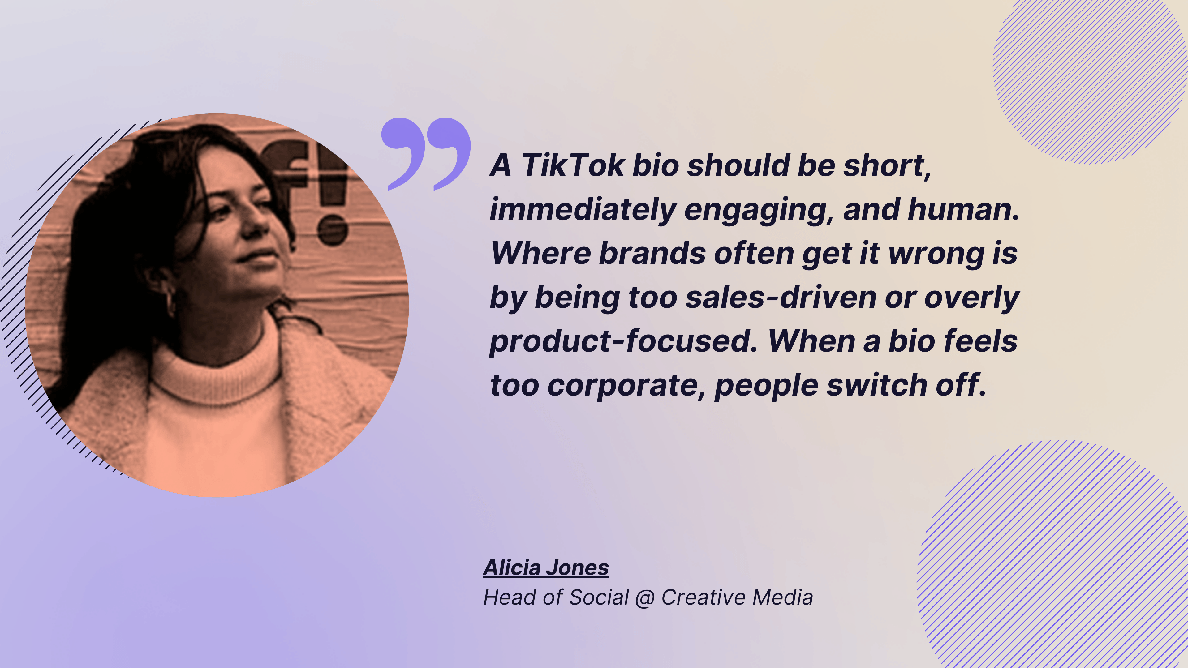 quote about a tiktok bio