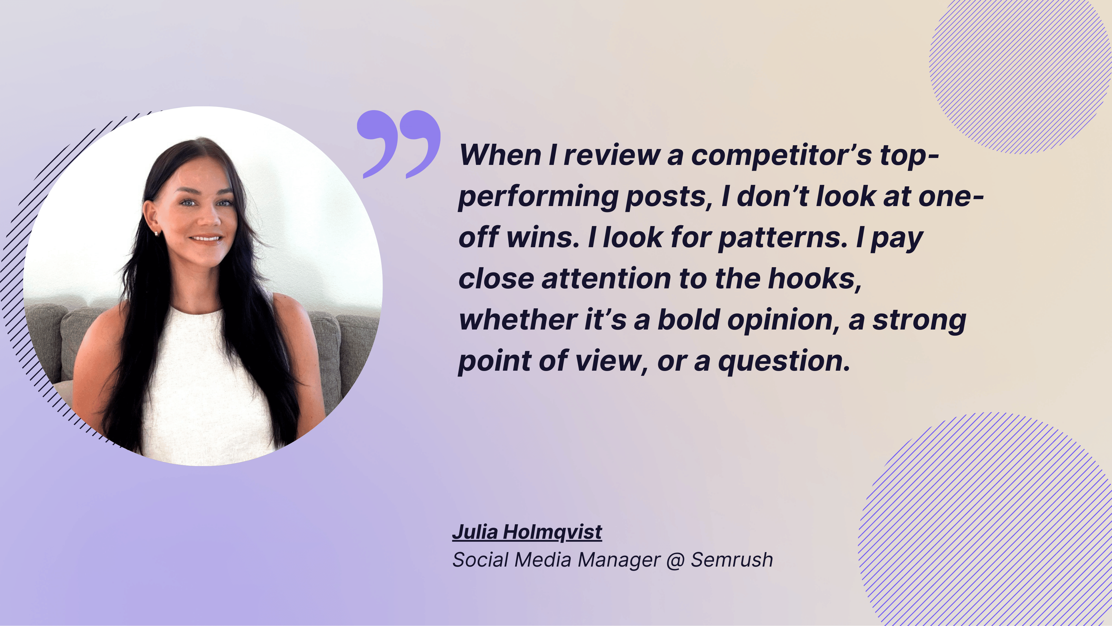quote from julia from semrush