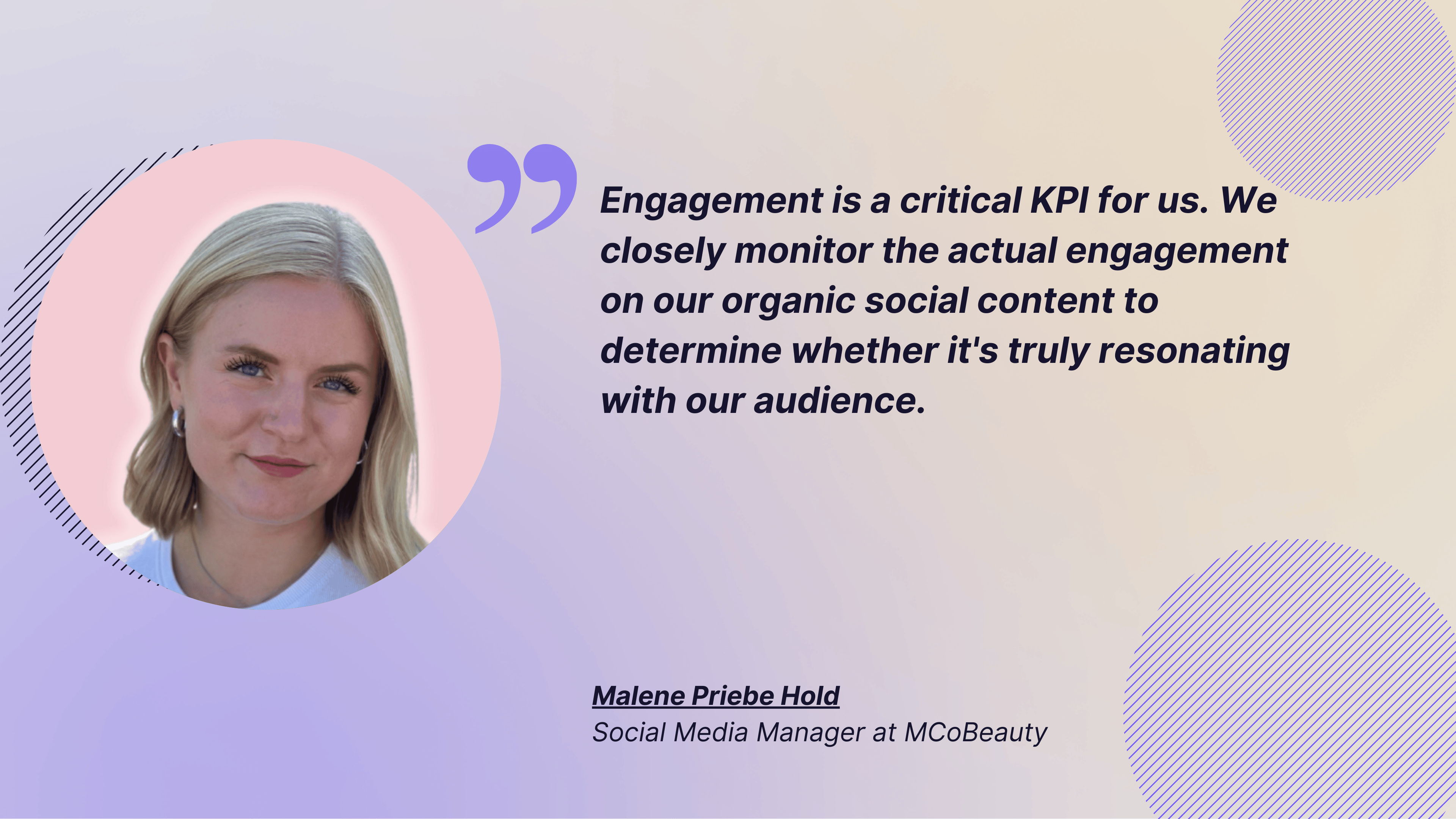 quote from malene about engagement