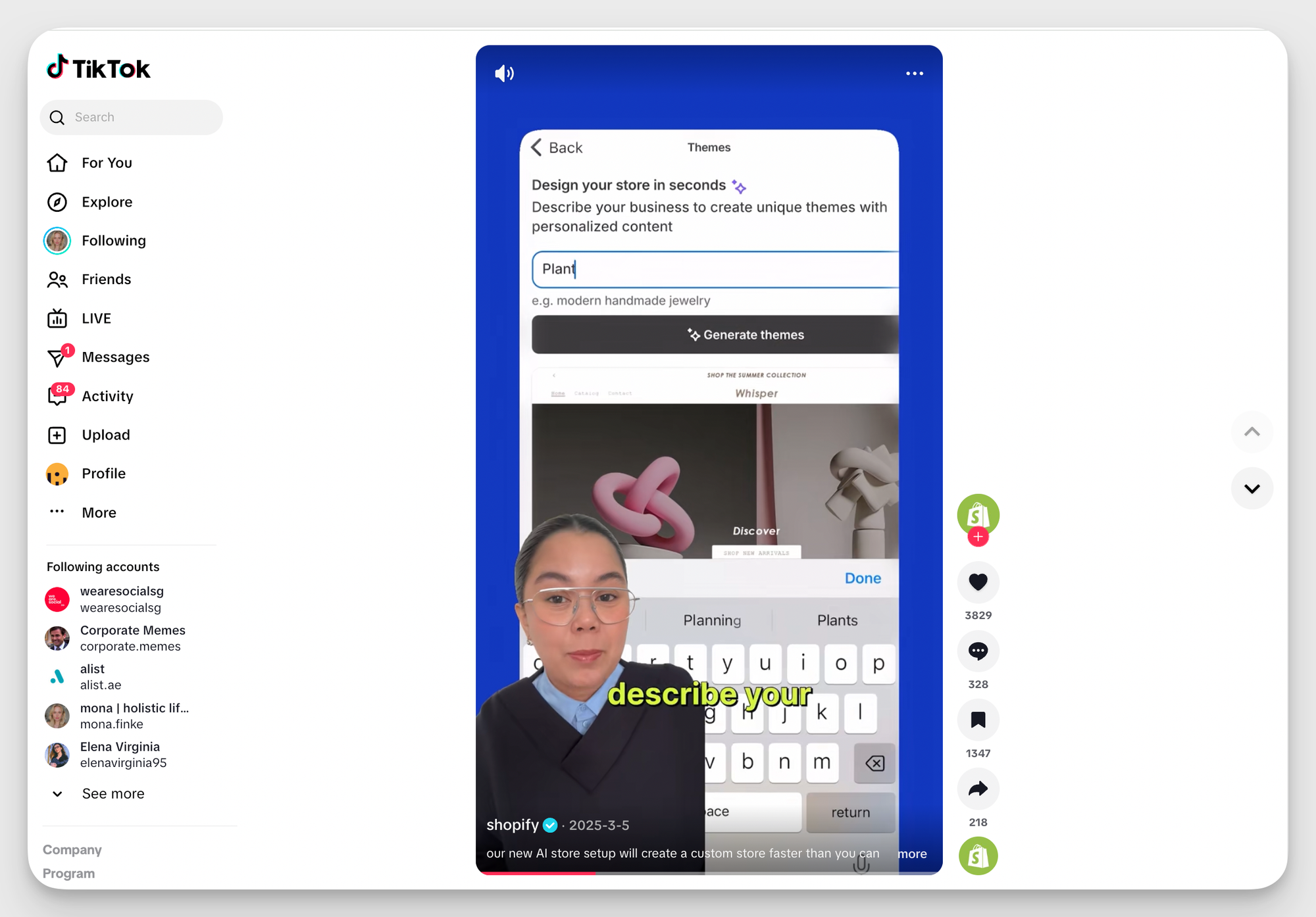 shopify tiktok video