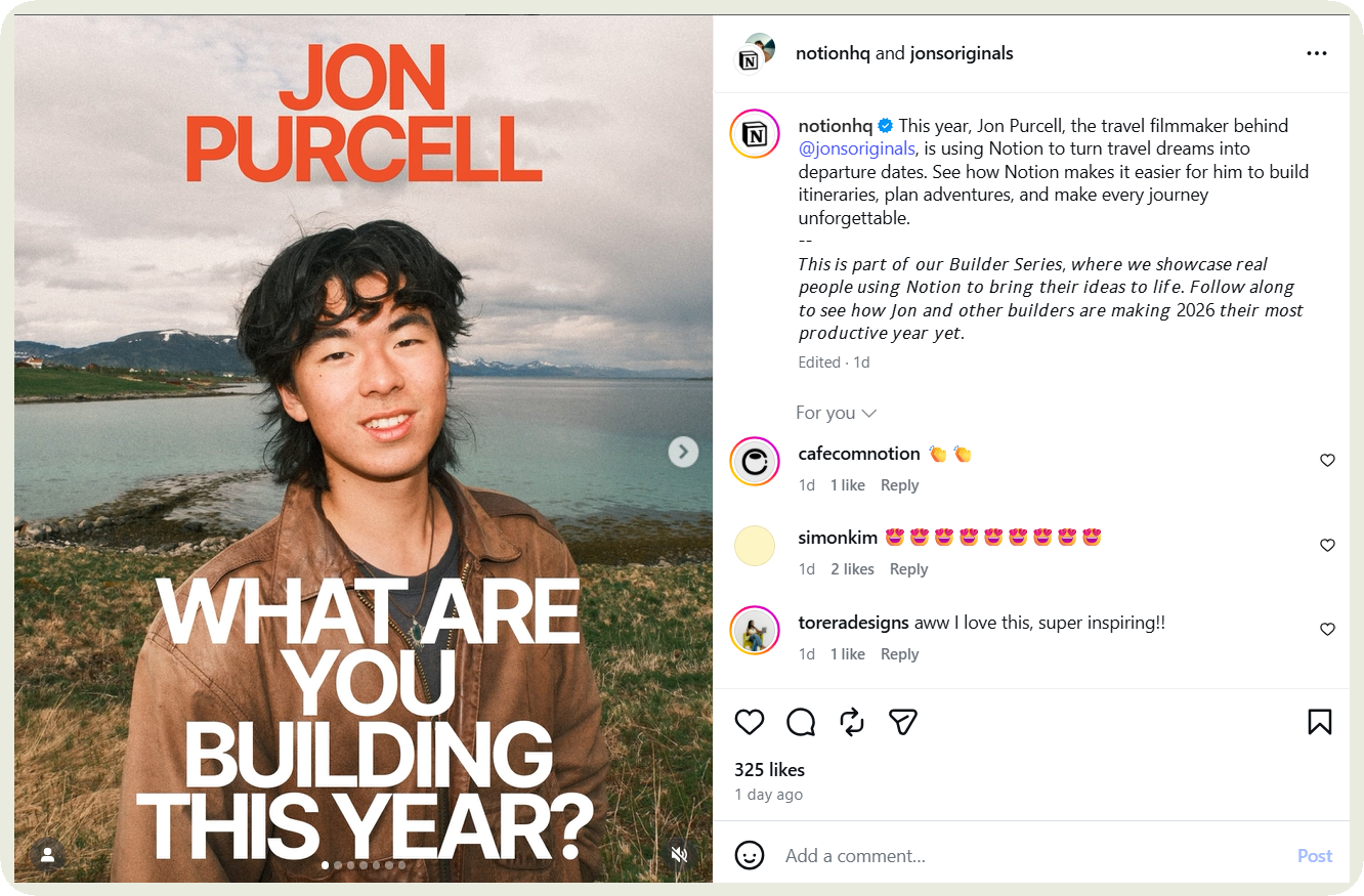 social media post example