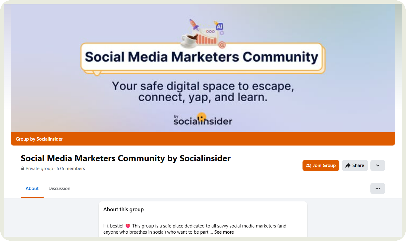 socialinsider facebook group