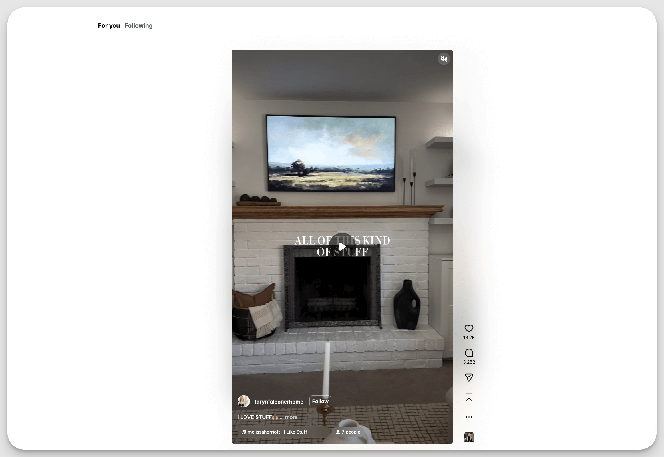 i love stuff instagram reel trend