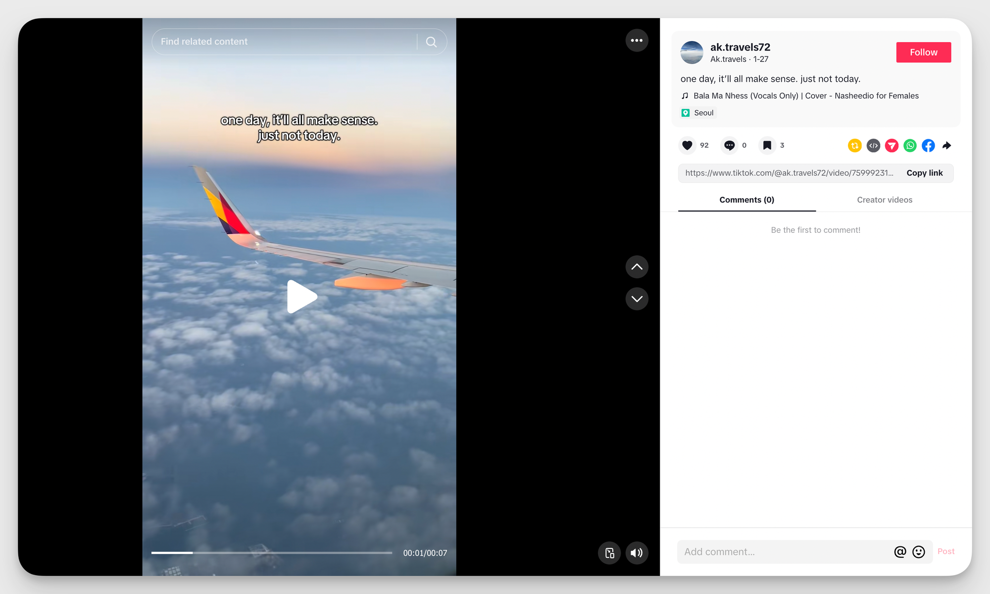 just not today tiktok trend