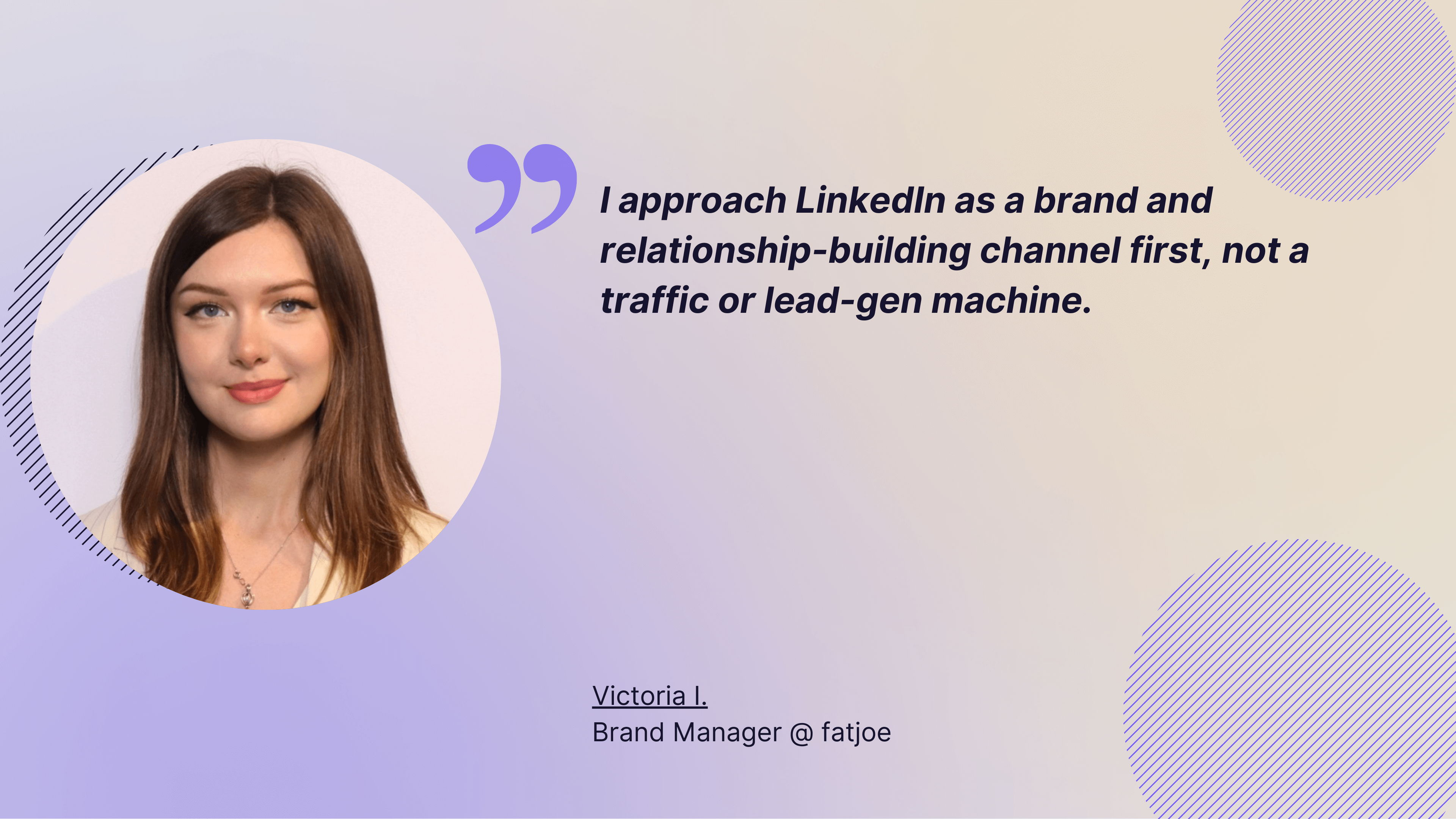 quote from victoria at fatjoe