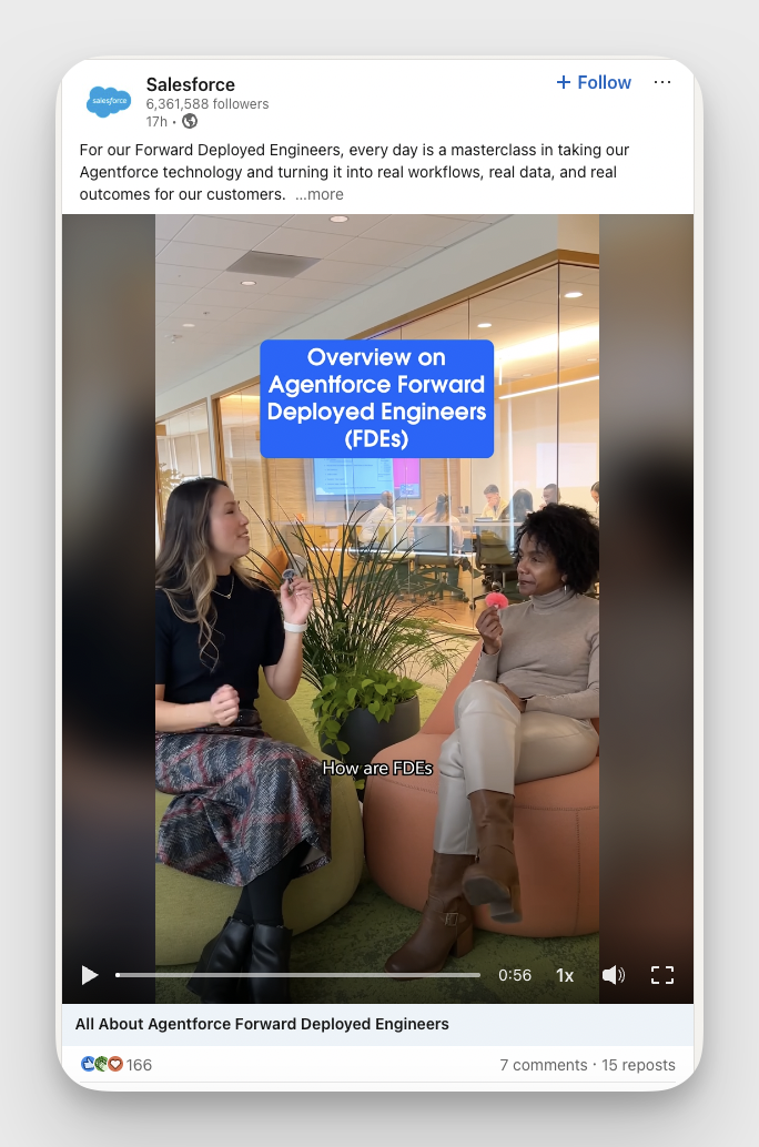 salesforce linkedin post