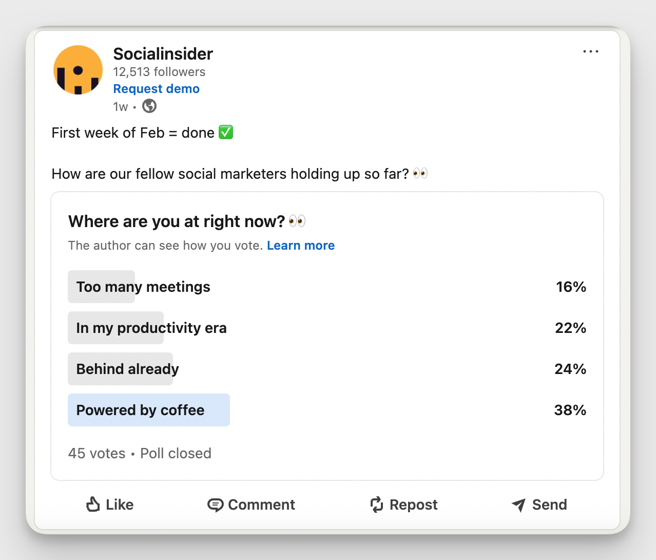 socialinsider poll example