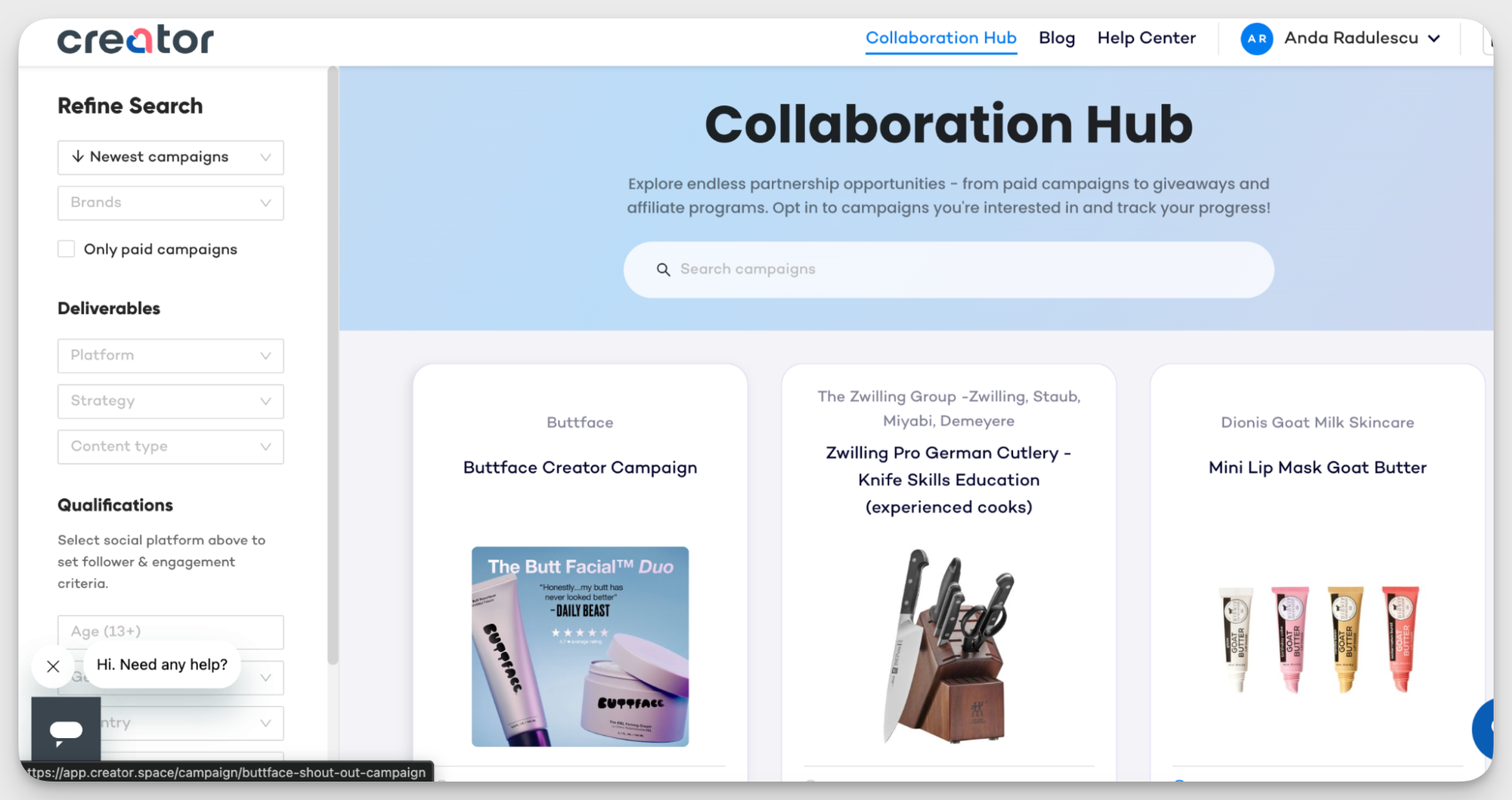 creator.co influencer tool