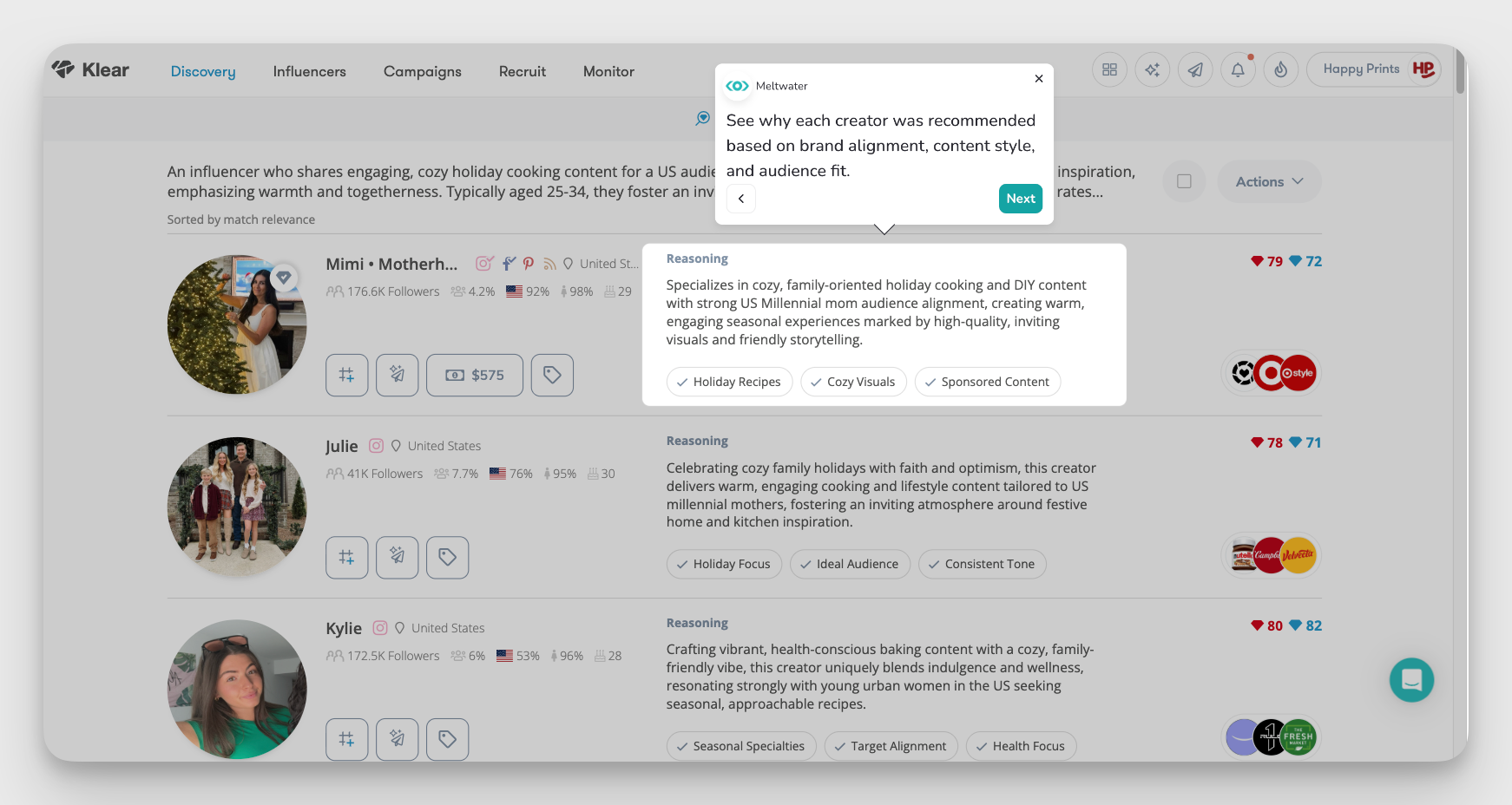 klear influencer analytics tools