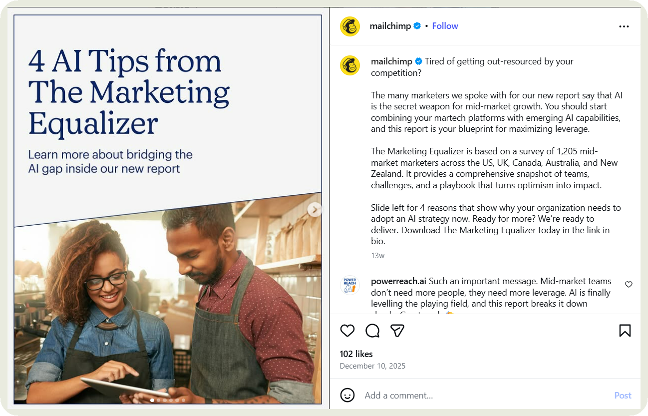 mailchimp post example