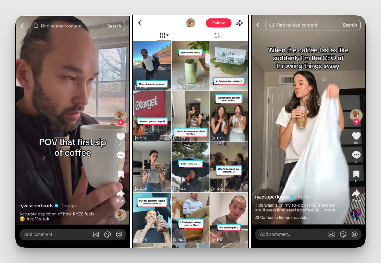 ryze superfoods tiktok example