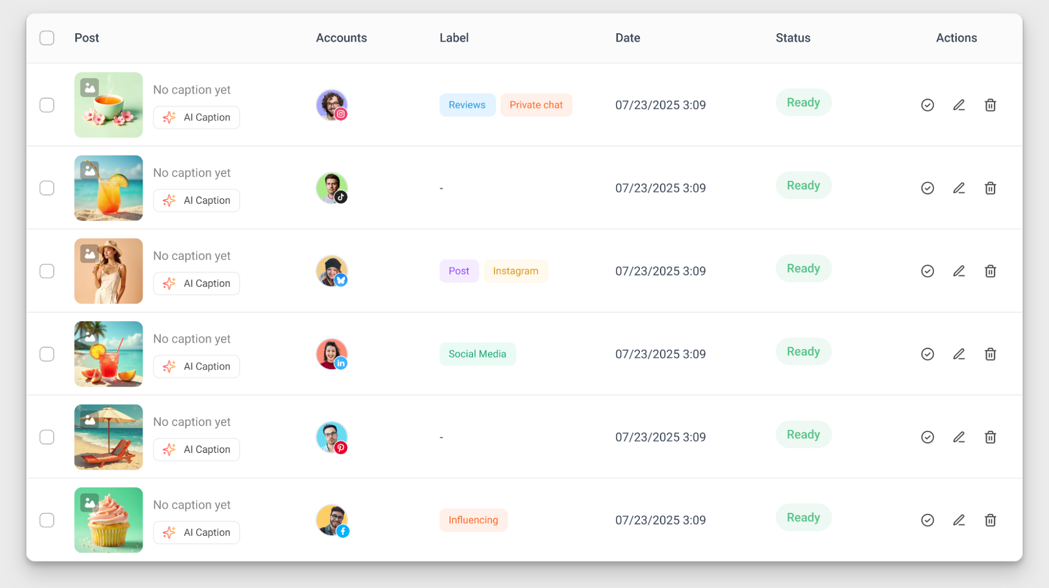 content studio dashboard
