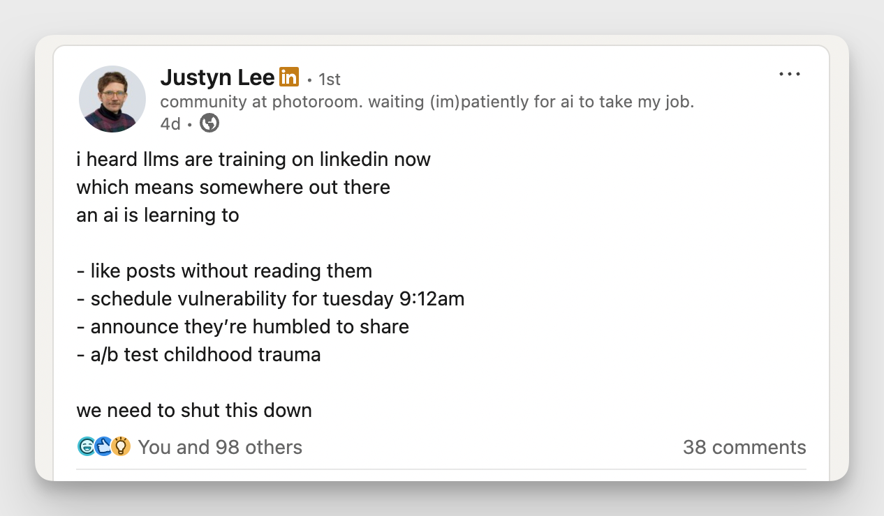 linkedin post example
