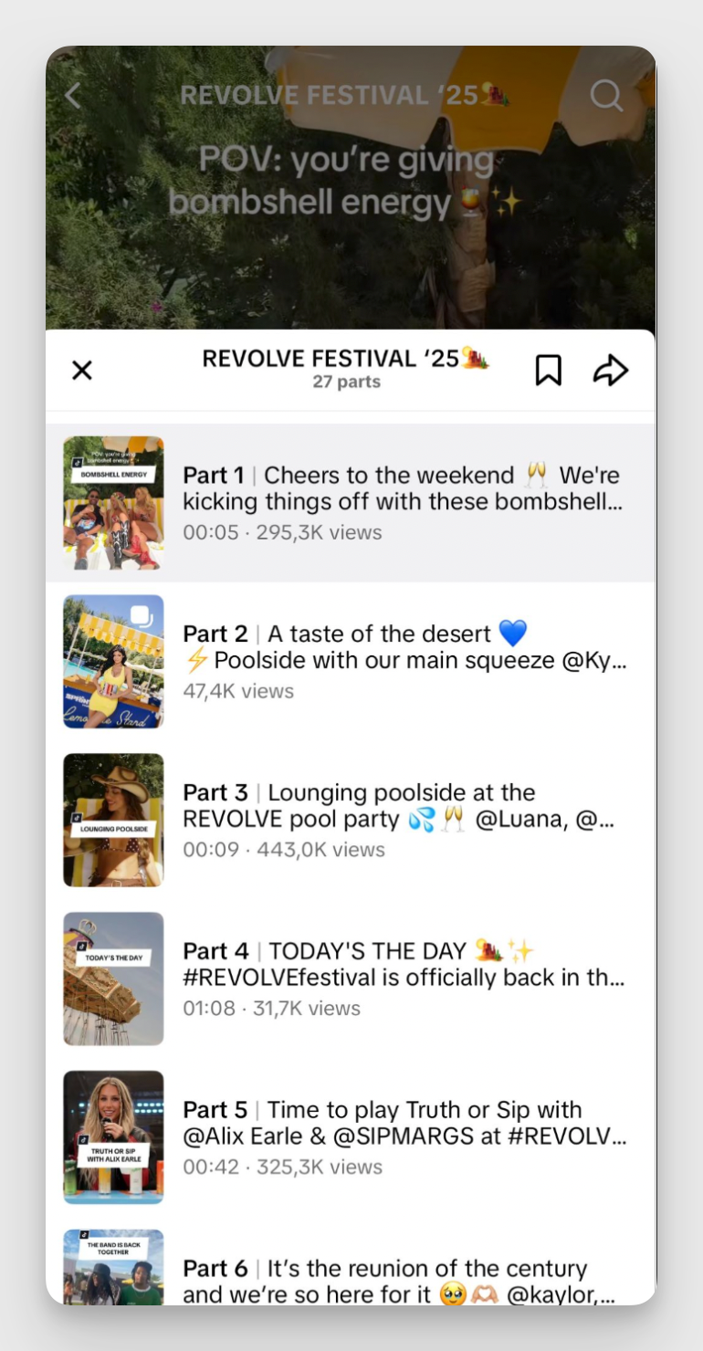resolve festival tiktok campaign