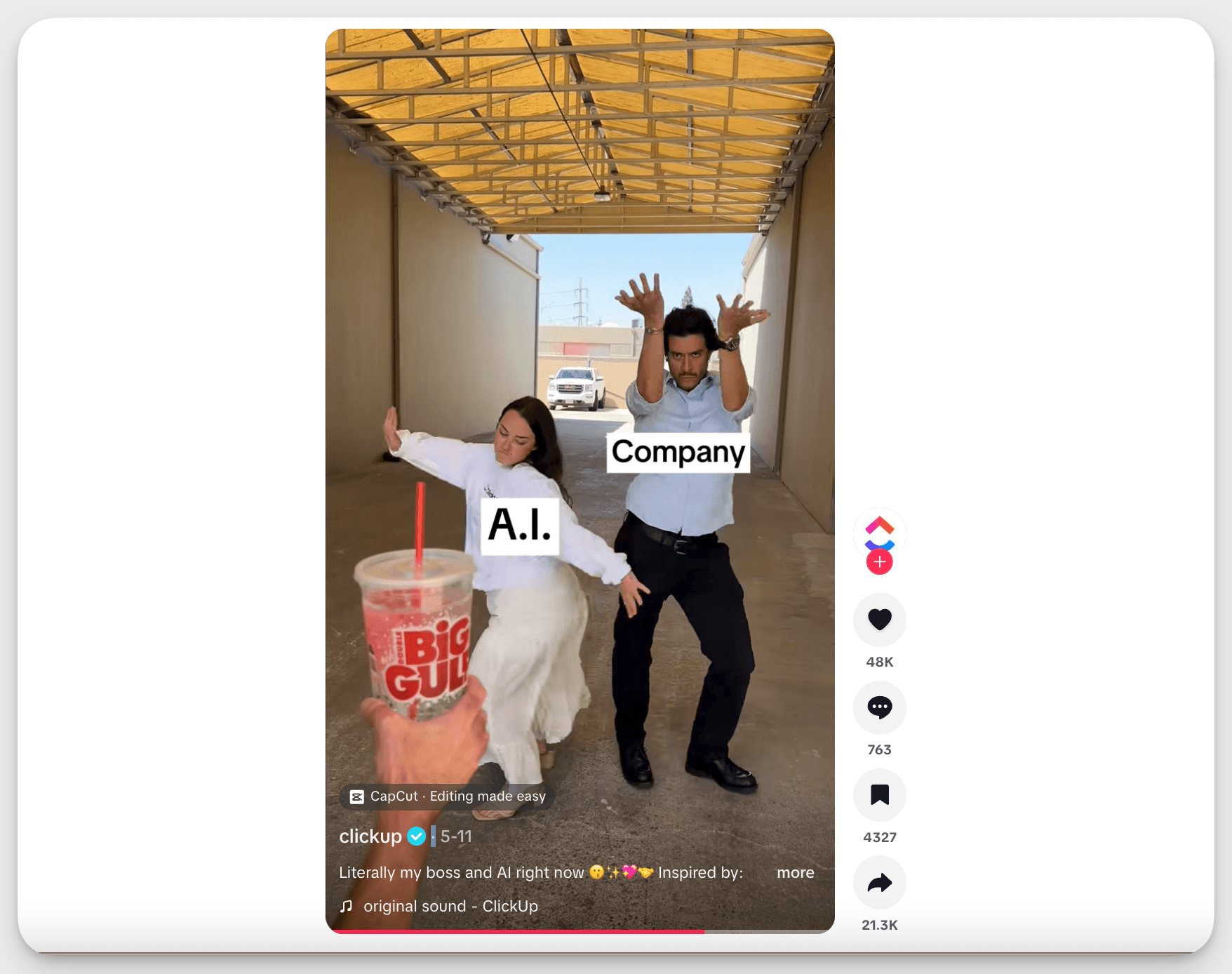 clickul tiktok post example