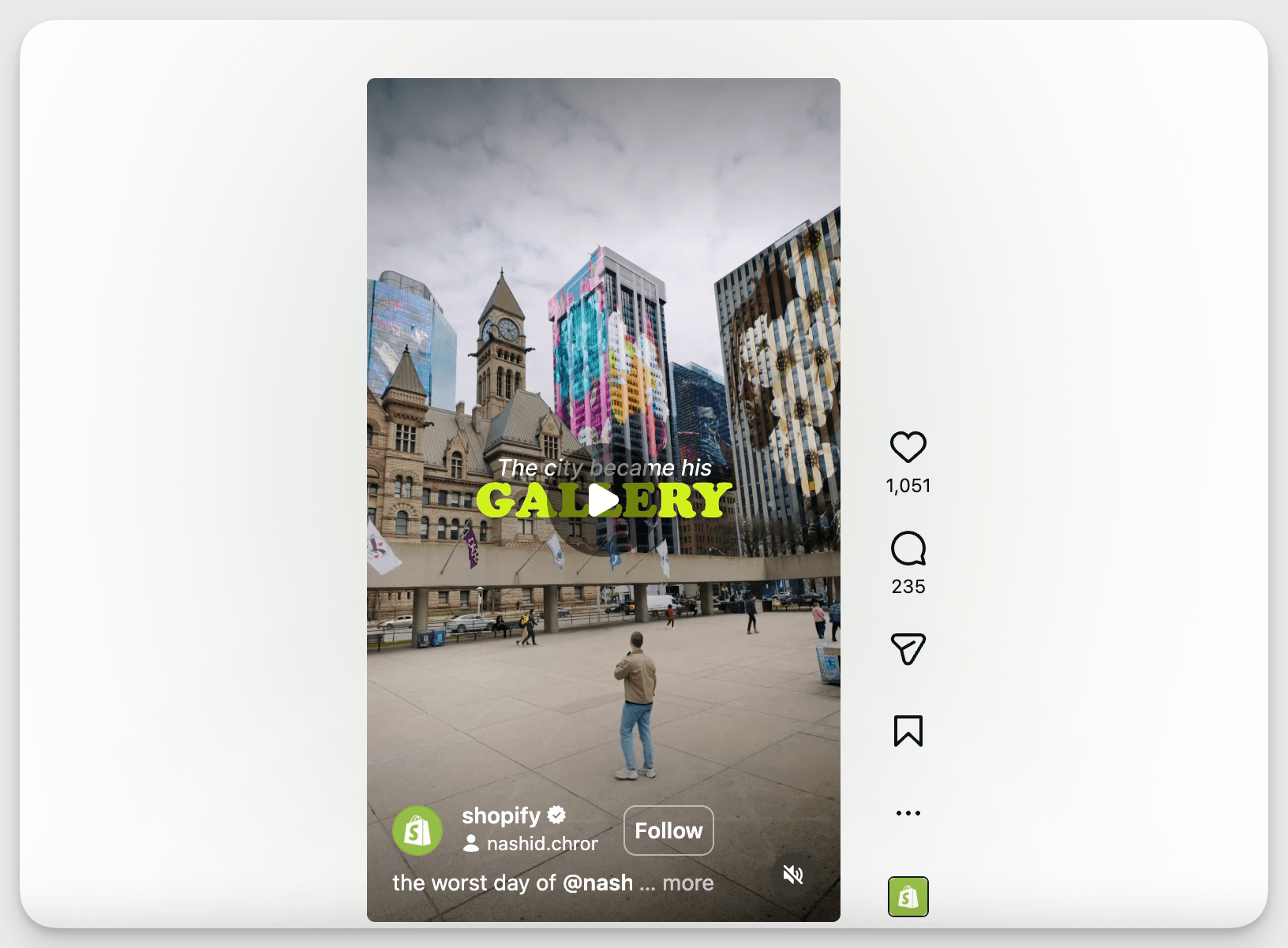shopify instagram post example