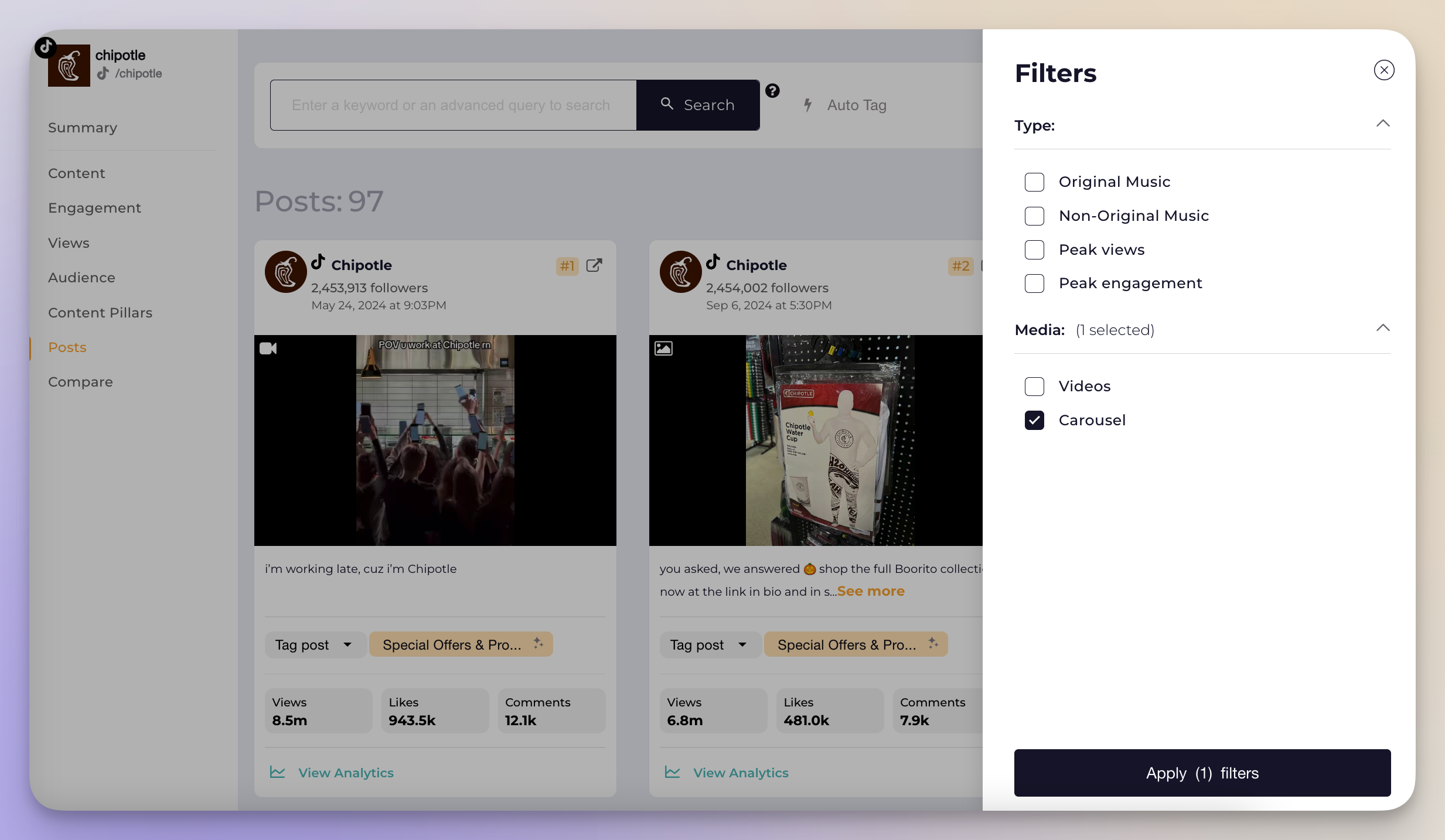 TikTok carousel ad example product showcase