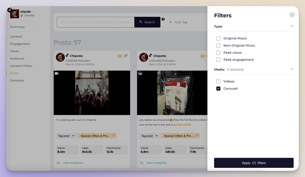 TikTok carousel ad benefits infographic